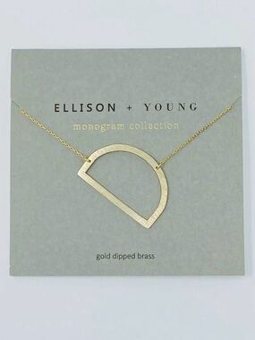 Ellison + Young Initial ‘D’ Gold Necklace